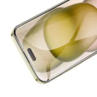 Tempered Glass Hoco Premium Series A37 120CC Large Arc Edges Dustproof 0.4mm 3D Anti-Static for Apple iPhone 15 iPhone 16