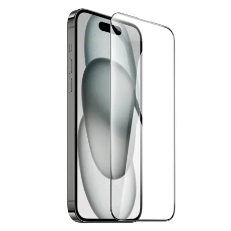 Tempered Glass Hoco Premium Series A37 120CC Large Arc Edges Dustproof 0.4mm 3D Anti-Static for Apple iPhone 16 Plus 15 Plus