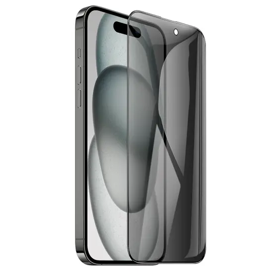 Tempered Glass Hoco Premium Series A37 Plus 120CC Large Arc Edges 28° Privacy Angle 3D Anti-Static for Apple iPhone 16 Plus 15 Plus