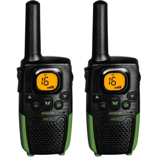 Walkie Talkie Sencor SMR 131 Set 2pcs with Hands Free Reception Range of Coverage 7 km 3AAA Black/Green