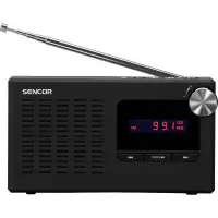 Portable PLL FM Radio with USB, Micro SD, MP3 3.5mm 800mAh Sencor SRD 2215 Black