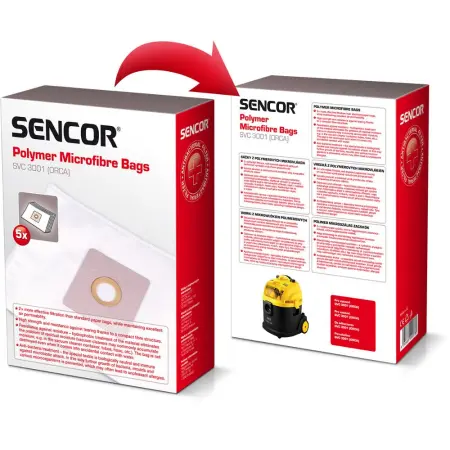 Disposable Bags Sencor SVCX 0350 for Sencor Vacuum Cleaner SVC 3001 5pcs