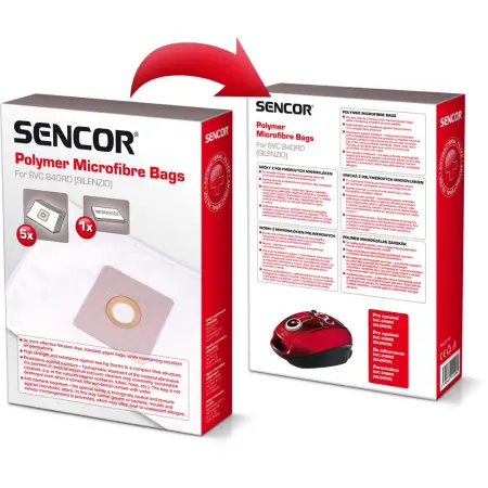 Disposable Bags Sencor for Sencor Vacuum Cleaner SVC 840 5pcs + 1 filter