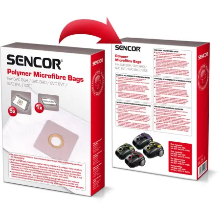 Disposable Bags Sencor SVCX 1351 for Sencor Vacuum Cleaner SVC 8 5pcs + 1 filter