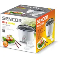 Electric Rice Steamer 1.5lt Stainless Steel Sencor SRM 1500WH White