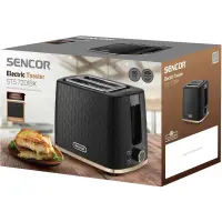 Toaster Sencor STS 7201BK 2 Slots 930W 3D Pattern Design Black