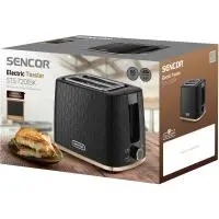 Toaster Sencor STS 7201BK 2 Slots 930W 3D Pattern Design Black
