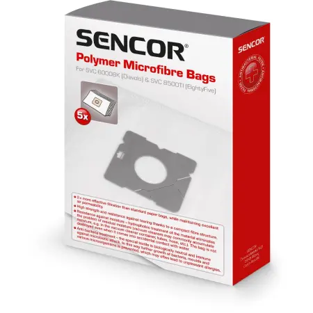 Disposable Bags Sencor SVCX 0850 for Sencor Vacuum Cleaner SVC 60/85/93 5pcs