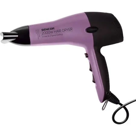 Hair Dryer Sencor SHD 6700VT 2000W Ultra Light 2 Speed and 3 Heat with Diffuser and Concentrator Purple