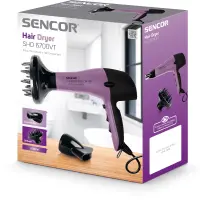Hair Dryer Sencor SHD 6700VT 2000W Ultra Light 2 Speed and 3 Heat with Diffuser and Concentrator Purple