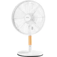 Desktop Fan Sencor SFE 3080WH 35W Diameter 30cm with 3 Speeds and Metal White Body with Real Wood