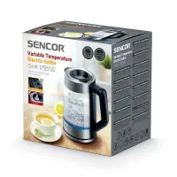 Electric Kettle 1.7lt with Temperature Selection 2200W GlassSencor SWK 1795SS Silver