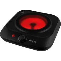 Portable Ceramic Single Hob 1200W 19 cm Sencor SCP 1763BK Black