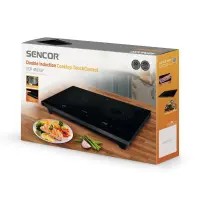 Portable Induction Hob Sencor SCP 4601GY Double TouchControl 3400W 12-26cm Black