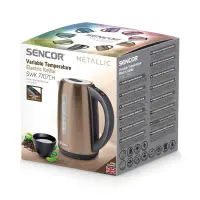 Electric Kettle 1.7lt with Temperature Selection 2150W Stainless Steel Sencor SWK 7707CH Champagne