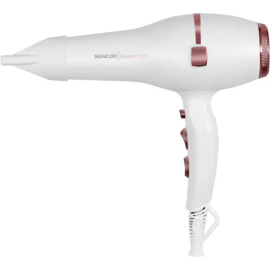 Hair Dryer Sencor SHD 8200GD 2400W Ionic Function Procare+ with 3 Temperature and 2 Speed Options White/Gold