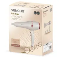Hair Dryer Sencor SHD 8200GD 2400W Ionic Function Procare+ with 3 Temperature and 2 Speed Options White/Gold