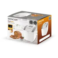 Bread maker with LCD screen and 2 kneading hooks Sencor SBR 0770WH White