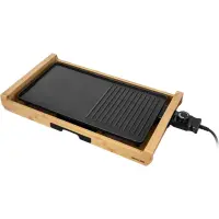 Table Electric Grill Premium Bamboo 2 in 1 Sencor SBG 206BK