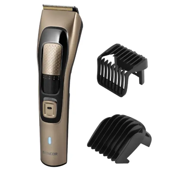 Sencor SHP 5207CH Ultra-quiet Rechargeable Hair Clipper with 2 Attachments Gold