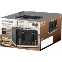 Toaster Sencor STS 7551BK 4 Slots 1600W 3D Pattern Design Black/Gold