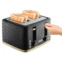 Toaster Sencor STS 7551BK 4 Slots 1600W 3D Pattern Design Black/Gold