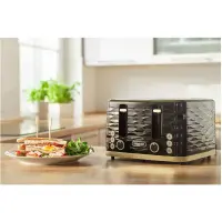 Toaster Sencor STS 7551BK 4 Slots 1600W 3D Pattern Design Black/Gold