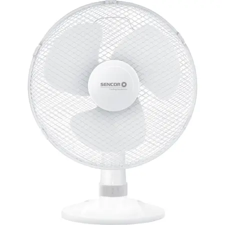 Desktop Fan Sencor SFE 3027WH-EUE3 40W Diameter 40cm with 3 Speeds and Horizontal Rotation of 90° White