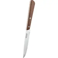 Cutlery Set with Wooden Handle STEAK Stainless Steel 8pcs Lamart LT2062 Brown