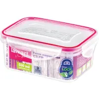Plastic Food Container with Clip Suitable for Microwave Oven 550ml Lamart LT6007 Transparent