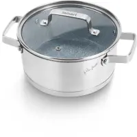 Casserole Lamart LT1102 STONESS 18cm with Inner Abrasion Resistant Ceramic Surface and Lid