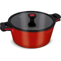 Non-stick Aluminum Pot 28x13.5cm 2.5lt Lamart Alue LT1172 Red