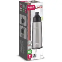 Sport Plastic Water Bottle Lamart LT4062 Lock 700ml Black