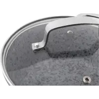 Pot GRANIT Non-stick Aluminum with Granite Coating 24cm Lamart LT1254 Black