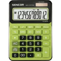 Calculator Dual 12 Digit LCD Display Sencor SEC 372T/GN Green