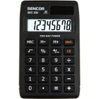 Calculator Dual 8 digits LCD Display Sencor SEC 250/8 Black