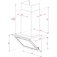 Hood TEKA Wall Chimney Inclined with Perimeter Absorption 60cm DLV 68660 WH Urban White