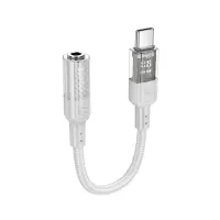 Adapter Hoco LS37 USB-C to 3.5mm for Mic and Audio Gray