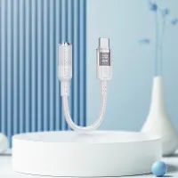 Adapter Hoco LS37 USB-C to 3.5mm for Mic and Audio Gray