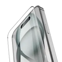 Tempered Glass Hoco Premium Series A37 120CC Large Arc Edges Dustproof 0.4mm 3D Anti-Static for Apple iPhone 15 Pro