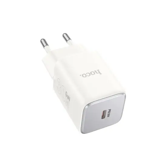 Travel Charger Small Size Hoco N43 Vista with USB-C PD30W GaN Tech  White