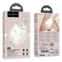 Travel Charger Small Size Hoco N43 Vista with USB-C PD30W GaN Tech  White