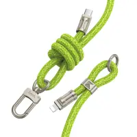 Hoco GH7 Multifunctional Charging Cable/Lanyard USB-C to Lightning PD20W Braided Green 1.8m