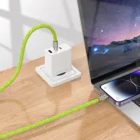 Hoco GH7 Multifunctional Charging Cable/Lanyard USB-C to Lightning PD20W Braided Green 1.8m