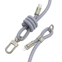 Hoco GH7 Multifunctional Charging Cable/Lanyard USB-C to Lightning PD20W Braided Blue 1.8m