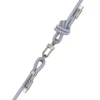 Hoco GH7 Multifunctional Charging Cable/Lanyard USB-C το USB-C 60W 3A Braided Denim Blue 1.8m