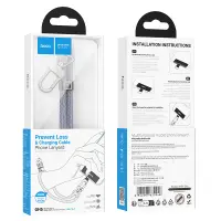 Hoco GH5 Multifunctional Charging Cable/Wrist Lanyard USB-C to Lightning PD20W Braided Blue 22cm