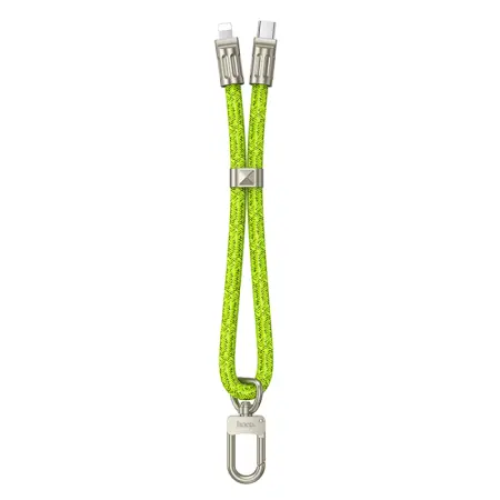 Hoco GH5 Multifunctional Charging Cable/Wrist Lanyard USB-C to Lightning PD20W Braided Green 22cm