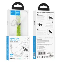Hoco GH5 Multifunctional Charging Cable/Wrist Lanyard USB-C to Lightning PD20W Braided Green 22cm
