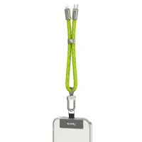 Hoco GH5 Multifunctional Charging Cable/Wrist Lanyard USB-C to Lightning PD20W Braided Green 22cm